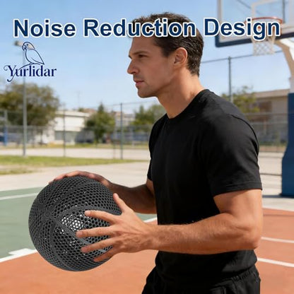 3D-Printed Airless Basketball,Official Size 7 No Pump Needed High Bounce and Quiet Basketballer Training and Dribbling Indoor Outdoor
