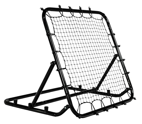 Web Flex® 3x3 ft Portable Rebounder Net | Multi-Sport Trainer for Baseball, Softball, Soccer & Volleyball | Adjustable Pitch Back Net with Steel Frame, Foldable Design & Easy Setup for Drills