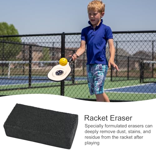 Carbon Fiber Paddle Cleaner - 5x5x2.5cm Racket Eraser, picklebal Paddle Eraser Dust Remover, Soft Rubber Dirt Racket Scrubber | Professional-Grade Paddles Maintenance Tool for picklebal and Table Te - color: B: Rectangle