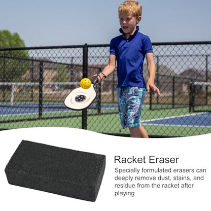 Carbon Fiber Paddle Cleaner - 5x5x2.5cm Racket Eraser, picklebal Paddle Eraser Dust Remover, Soft Rubber Dirt Racket Scrubber | Professional-Grade Paddles Maintenance Tool for picklebal and Table Te - color: B: Rectangle