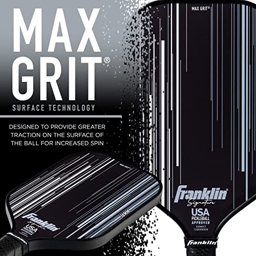 Franklin Sports Pro Pickleball Paddles - Signature Series Pro Pickleball Paddle with MaxGrit Surface - USA Pickleball (USAPA) Approved Tournament Pickleball Paddles - 13mm + 16mm Polypropylene Cores