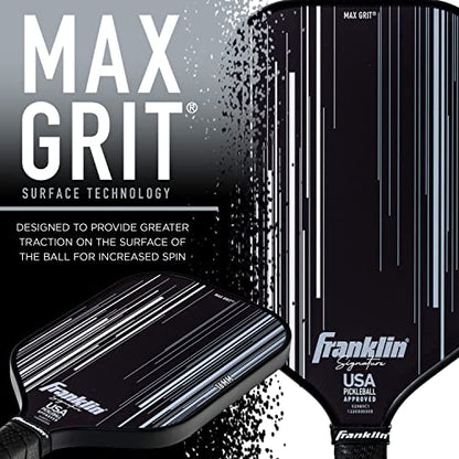 Franklin Sports Pro Pickleball Paddles - Signature Series Pro Pickleball Paddle with MaxGrit Surface - USA Pickleball (USAPA) Approved Tournament Pickleball Paddles - 13mm + 16mm Polypropylene Cores