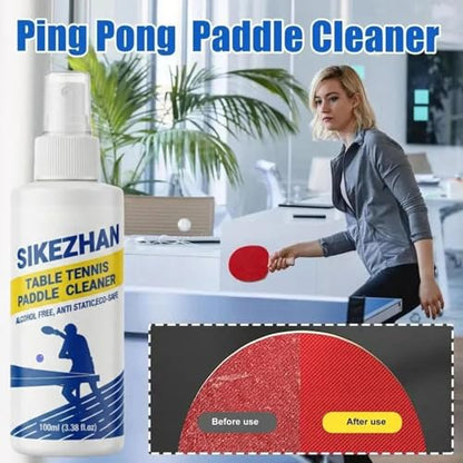 Table Tennis Paddle Cleaning Kit, 100ml Stain Removal Solution, Table Tennis Rubber Cleaning Kit, for Eliminate Dirt & Dust Optimal Spin & Control Men Women Gym Sports Maintenance
