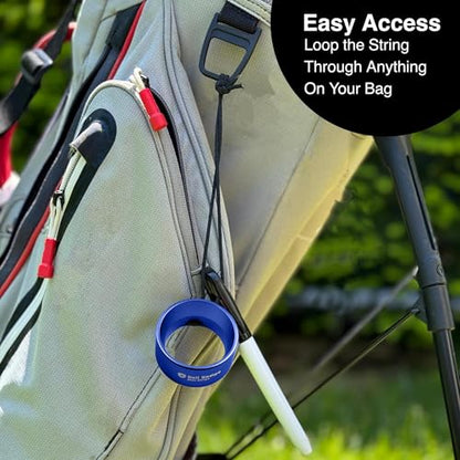 Ball Badge Aim Stripe - 360 Degree Golf Ball Line Marker Kit with Golf Bag Attachment for Perfect Alignment and Precision Putting - color: Blue