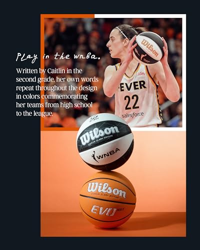 WILSON NCAA Evo NXT Official Indoor Game Basketballs - Sizes 6 and 7 - color: Caitlin Clark 3951, size: Size 6 - 28.5"