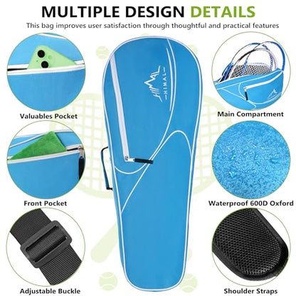 Himal 3 Racquet Tennis Bag With Protective Pad, Tennis Racket Bag for Men Women, Sports Enthusiasts of All Ages - color: Blue