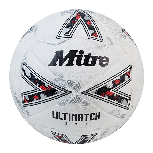 Mitre Soccer Ball League Ultimatch - color: Ultimatch Evo - White/White/Silver, size: 5