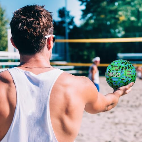 Volleyball Size 5 - Soft PU Leather Indoor/Outdoor Ball for Training & Games, Mosaic Design, Ideal for Beginners, Teens & Adults