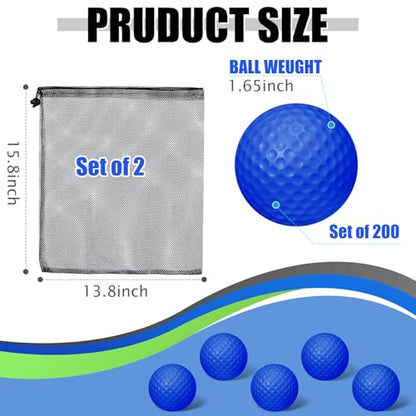 200 Pcs Foam Golf Practice Balls Bulk Realistic Feel Limited Flight Training Balls Soft for Outdoor Swing Indoor Backyard Training