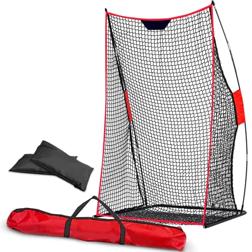 Football Throwing Quarterback Net: 7x4FT Foldable Target Toss Training Game for Backyard Field Teens Adults Practice Gifts