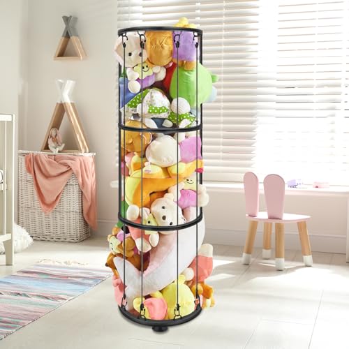 3 Layer Vertical Ball Storage Rack, Basketball Holder Wall Mount, Cage for Football, Volleyball, Sports Organizer for Kids Room, Garage, Home