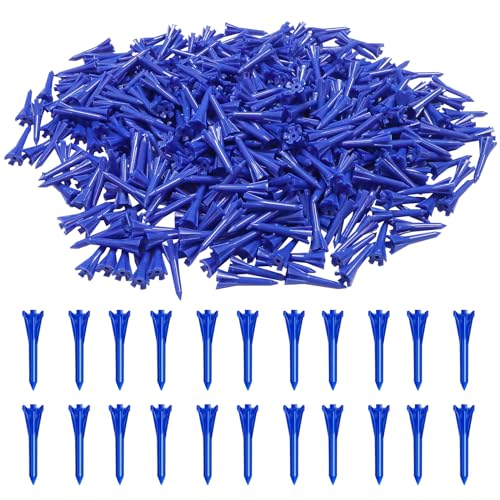 VEASAERS Golf Tees Plastic 1 1/2 inch Value 300 600 Pack, Upgrade More Unbreakable Bulk Stable Reduce Friction Side Spin Tee for Men Women Ladies - color: Blue, size: 300 Pack