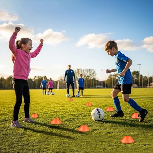 60 Pack Mini Soccer Cones–Mini Disc Cones for Agility Training,Soccer,Football,Sports Drills,Field Markers,Cones Sports Equipment,Portable Stackable Mini Cones with Carry Bag