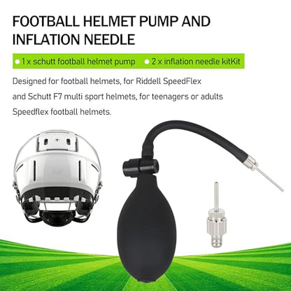 Helmet Inflation Pump & Inflatable Needle Kit, Compatible with Riddell Football Helmet Pump Accessories Compatible with Unlimited Sports Helmets