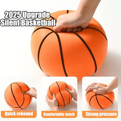 Sprstar Silent Basketball Size 7 (29.5") - 2026 New Upgrade Foam Basketball Arcade Game Indoor | Ball for Quiet Dribbling and Indoor Training,Pro PU Foam Ball – Higher Bounce