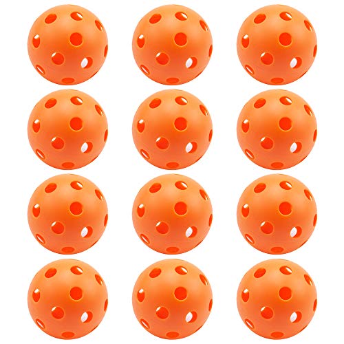 GSE Games & Sports Expert Practice Baseballs, Plastic Baseballs Training, Hollow Airflow Softballs for Pitching, Batting, Catching for All Skill Levels (Several Styles Available) - color: Orange, style: 240-PACK