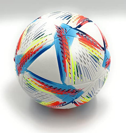 World Cup Quality League Soccer Ball Thermally Bonded Match Ball Seamless Stitching- Official Match Weight- Professional European League Grade Leather- Pelota de Futbol Size 5 & 4