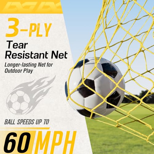 Kids Soccer Goal Set of 2, 4x3ft Pop up Portable Soccer Goals for Backyard, Soccer Net for Kids Age 3 4 5 6 7 8, Toddler Soccer Goal Gift with 1 Ball, 1 Target Net, 10 Cones, 2 Targets