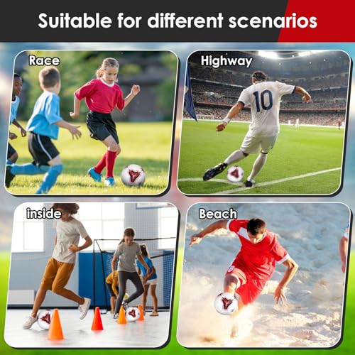 Soccer Ball 5 Size,Design Soccer Ball, Indoor Outdoor Football for School Training Practice or Boys Girls Toddlers Gift