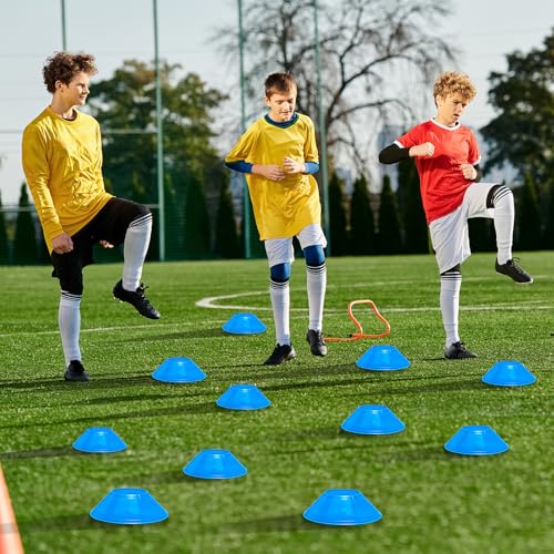 12 Pcs Mini Soccer Cones for Sport Agility Disc Cones Soccer Training for Agility Drills Sports Football