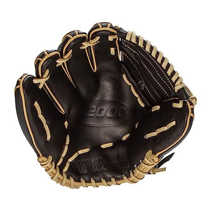 Wilson A2000 Pitcher's Baseball Gloves - color: Black/Blonde, size: 12"