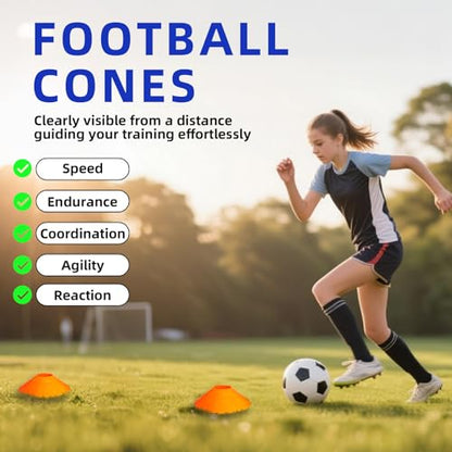 SUNBABA Agility Ladder Speed Training Equipment Set with 20ft Agility Ladder,4 Hurdles,12 Cones,Jump Rope,Running Parachute-Ideal Training Equipment for Kids Youth Adults in Soccer Football Basketball
