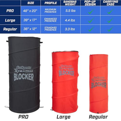 GoSports XTRAMAN PRO 46" XL Pop Up Defender 3 Pack - Heavy Duty Multi-Sport Blocking Dummy - Training Equipment for Basketball, Football, Soccer and More