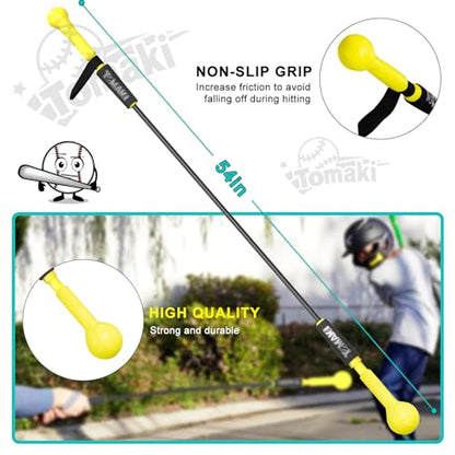 Hitting Stick Batting Swing Trainer, Batting Practice Equipment for Baseball and Softball, Ideal One-on-One Coaching Tool for Baseball 54'' - style: Softball & Baseball Swing Trainer