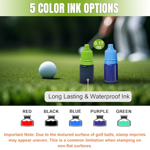 Custom Golf Ball Stamp Personalized Self-Ink Waterproof & Reusable Golf Ball Stampers Monogram Long-Lasting & Quick-Dry Ball Marker Gift for Golfers