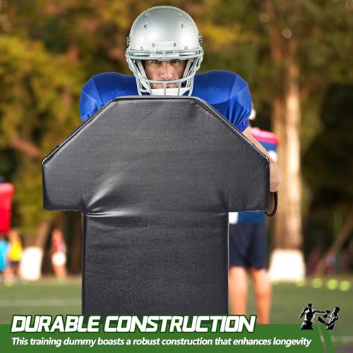 Tinideya 22" x 26" Football Tackle Dummy with Heavy-Duty Handles Football Blocking Pads Durable Sports Training Blocking Shield for Basketball MMA Kick Shield Kickboxing - color: Black