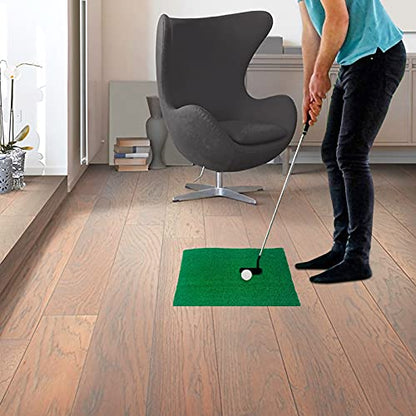 SM SunniMix Golf Hitting Mat Portable Residential Practice Grass Mat Beginner Swing Detection Mat Golfer for Indoor & Outdoor - 30x30cm