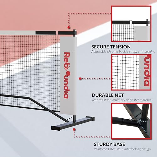 Portable Pickleball Net System - Official Regulation Size Pickle Ball Net for Outdoor and Indoor Use Durable and Lightweight Pickleball Nets for Competitive and Recreational Play