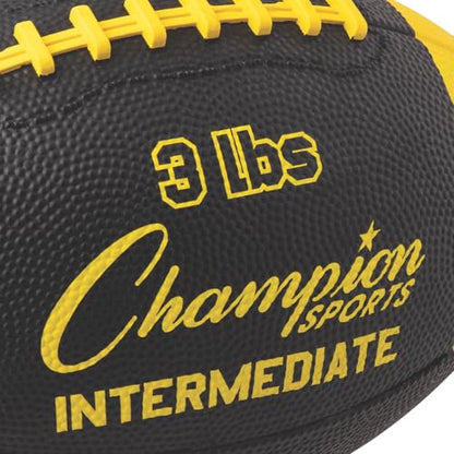 Champion Sports Weighted Football - color: Blue/Yellow, size: 3-Pound