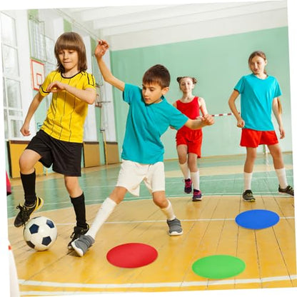 Kisangel 5pcs Markers for Speed and Agility Training Non- Floor Dots Red Yellow Green and Orange for Soccer and Basketball Drills