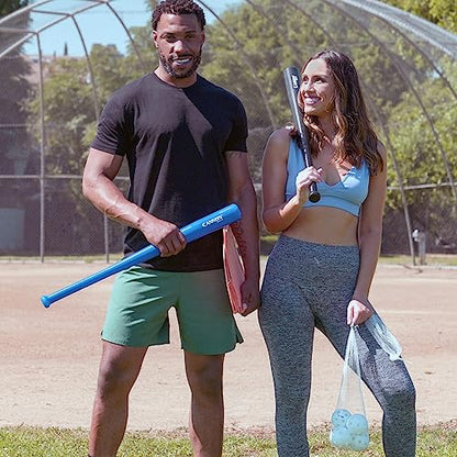 Cannon Sports Plastic Baseball Bat and Ball Set - 2 Plastic Bats (29.5-Inches) and 6 Plastic Baseballs (9-Inches)
