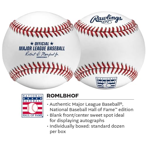 Rawlings | MLB Hall of Fame Edition Baseballs | ROMLBHOF | 12 Count