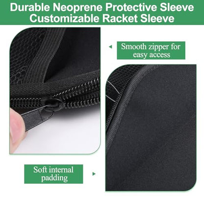 Pickleball Paddle Cover, 9 X 12 Inches Universal Case Size Zippered Racket Sleeve Storage Bag Compatible with Most Standard and Elongated Pickball Paddles
