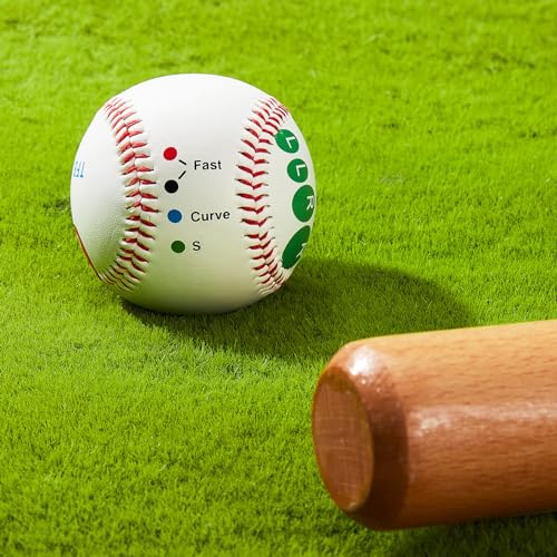 RoundFunny Training Baseball with Finger Placement Markers Baseball Training Equipment for Teenagers Beginners to Learn Multiple Grips - style: Classic
