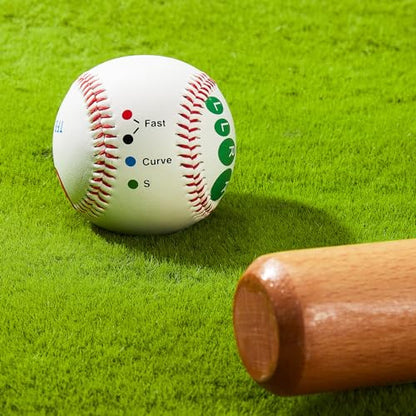 RoundFunny Training Baseball with Finger Placement Markers Baseball Training Equipment for Teenagers Beginners to Learn Multiple Grips - style: Classic