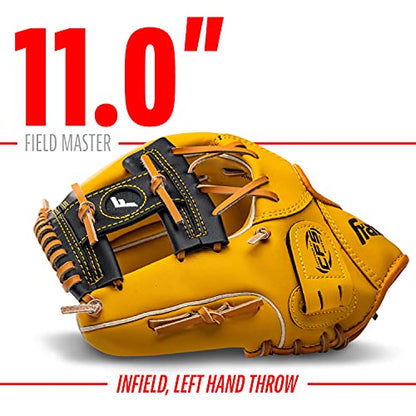 Franklin Sports Field Master Baseball + Softball Glove - Field Master Adult + Youth Baseball + Softball Mitt - Men's + Women's Gloves - Right Hand Throw - color: Tan, style: 11" - I Web