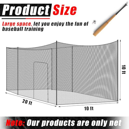 Syhood Baseball Batting Cage Net Heavy Duty Cricket Golf Softball Hitting Practice Net Portable Pitching Cage, Training Sports Barrier Screen for Backyard Outdoor