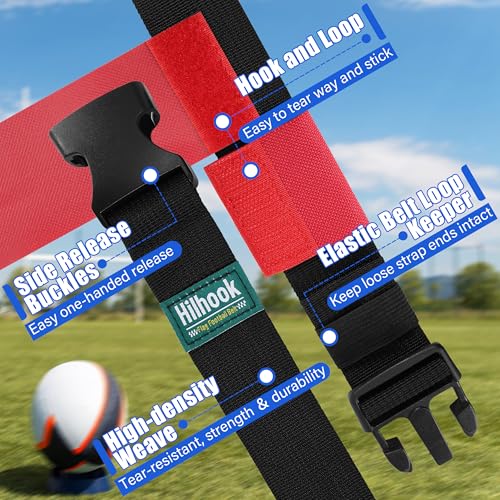 Flag Football Belts, 2/4/10/20 Sets of Adjustable Flag Football Set with Flags for Kids Youth and Adults Training