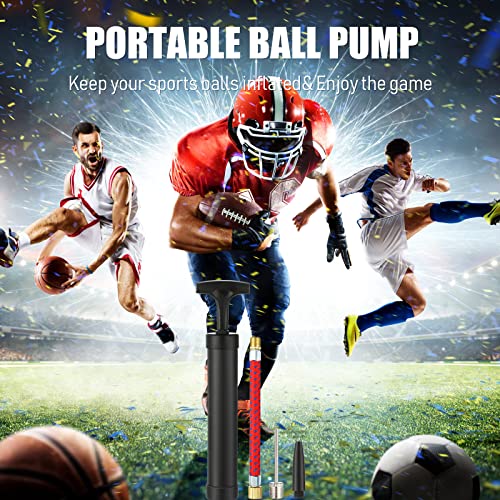 Zhehao Ball Pump Bulk Air Pump for Sports Balls Soccer Ball Pumps with Needle Extension Hose Christmas Portable Hand Pump Inflation Kit for Football Basketball Christmas Shoeboxes