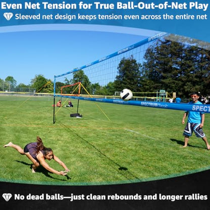 Park & Sun Sports Spectrum Classic: Adjustable Professional Outdoor Volleyball Net System - color: Yellow