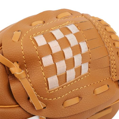 Baseball Glove, Softball Field Glove, Professional Enhanced Grip for Youth and Adult Training (Brown)