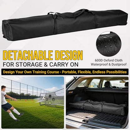 Soccer Goal with Precision Target, 12x6 ft/ 16x7 ft Soccer Net with Carry Bag & Ground Stakes, Quick Setup, Portable Soccer Goal for Youth Adults Practice, Games, Skill Improvement