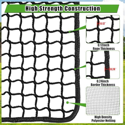 Golf Practice Net, 10Ft/15Ft/20Ft Golf Hitting Nets Heavy Duty Nylon Golf Netting for Garage Backyard - size: 10 x 15 Ft