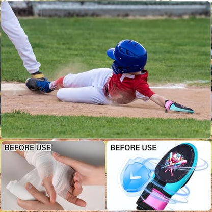 Ice Cream Drip Sliding Mitt Baseball Glove for Youth Sliding Mitt Softball Guard Accessories and Protective Gear Left/Right Hand Ice Cream Drip Pattern Baseball Hand and Wrist Protection - size: Small