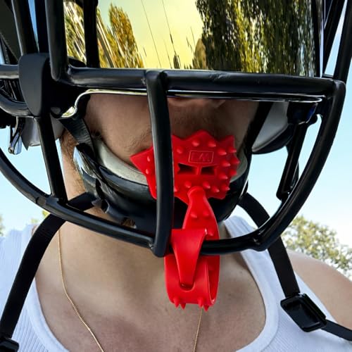 Loudmouth Football Mouth Guard - 3D SpikeSurge Football Mouthpiece with Strap, Fits Adult & Youth, Mouth Guard Football Accessories (Falcon Red) - color: Falcon Red