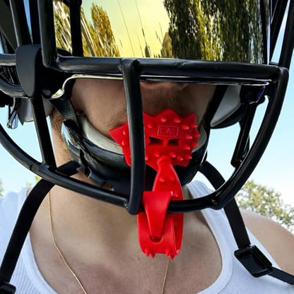 Loudmouth Football Mouth Guard - 3D SpikeSurge Football Mouthpiece with Strap, Fits Adult & Youth, Mouth Guard Football Accessories (Falcon Red) - color: Falcon Red